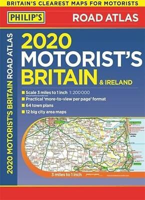 Philip's - 2020 Motorist's Britain & Ireland A3 Road Atlas *FREE P&P* • 11.99£