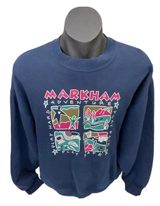 Vintage Markham Adventure Play Hard Pullover Windcheater Size XL Tag Jerzees - Picture 1 of 10