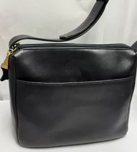 Lisa Loren Genuine Leather Crossbody Bag Dual Compartments Top Zipper - Picture 1 of 13