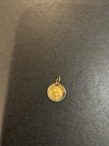 14k YELLOW GOLD FIRST HOLY COMMUNION RELIGIOUS PENDANT CHARM - Picture 1 of 6