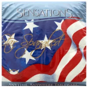 American Spirit USA Patriotic 4th of July Holiday Party Paper Beverage Napkins - Picture 1 of 1
