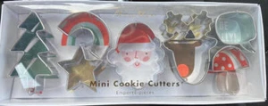 Meri Meri Christmas or Holiday Mini Cookie or Pie Crust Cutters Set of 7 NEW - Picture 1 of 4