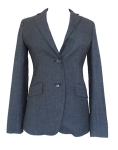 Blazer Theory taglia 2 grigio antracite misto lana classico business ufficio 2 bottoni - Foto 1 di 5