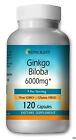 Ginkgo Biloba Extract 6000Mg, 120Capsules - Gluten Free & Non-Gmo High Potency