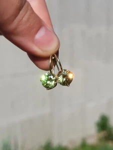 Vintage UdSSR Paar Ohrstecker Silber 875 Stein Spinell Schmuck Damen - Bild 1 von 14