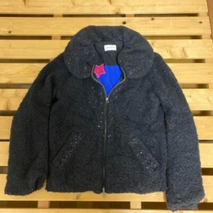 Tsumori Chisato Women's Double Zip Jacket Outer Coat Sequins Black Blue Ladies - Picture 1 of 8