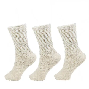 Women's (3 Pairs) Soft Warm Microfiber Fuzzy Socks - Value Pack - 03 Moonbeam - Picture 1 of 1
