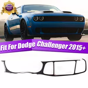 Se adapta a Dodge Challenger Forge 2015-23 fibra de carbono control central instrumento moldura - Imagen 1 de 14