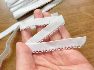 White Knicker Underwear Lingerie Mid Elastic 12mm Scalloped Edge 12M, Cut-off - Picture 1 of 14