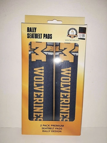 Michigan Wolverines NCAA 2022 Rally Seat Belt Pad Set of 2 Cover
