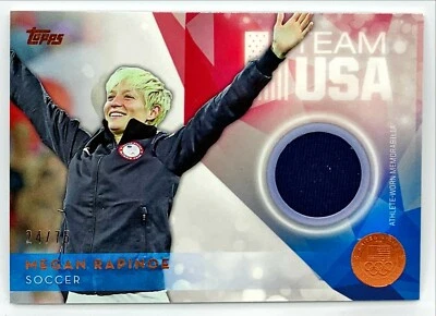 Megan Rapinoe Topps Olympics 2016 U.S. "Bronze" /75 Relic Card #USOTR-MR - Image 1 of 2