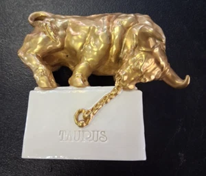 1950'S SIGNED ITALIAN CACCIAPUOTI PORCELAIN ZODIAC FIGURE TAURUS FREE SHIPPING - Picture 1 of 6