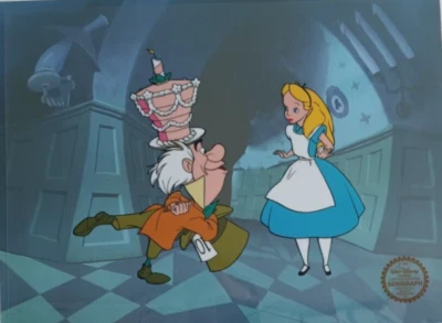 DISNEY'S "Alice in Wonderland" SERICEL With Studio Seal on Color Copy BG - Image 1 of 2