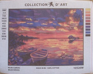NEW Collection d'Art needlepoint canvas Summer scenery, 12 x 16 inches 10.520 - Bild 1 von 1