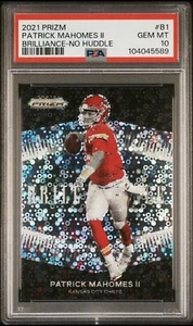 PSA 10 2021 Panini Prizm Patrick Mahomes II Brilliance NO HUDDLE #B1 - Bild 1 von 2