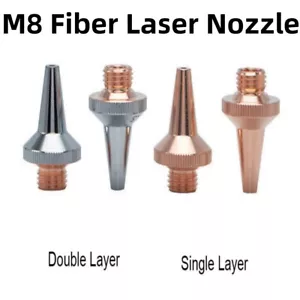 Ugello laser fibra singolo doppio strato OD 15mm altezza 19mm per testa laser M8 - Foto 1 di 5