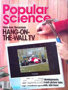 Popular Science Magazine July 1985 Flat Screen Hang on the Wall Television - Picture 1 of 2