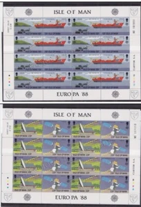 ISLE OF MAN SG 381-384 MNH STAMP SHEETS 1988 TRANSPORT & COMMUNICATION EUROPA - Picture 1 of 1