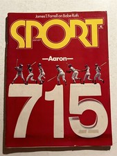 1974 Sport Magazine ATLANTA Braves HANK AARON #715 No Label BABE RUTH Milwaukee