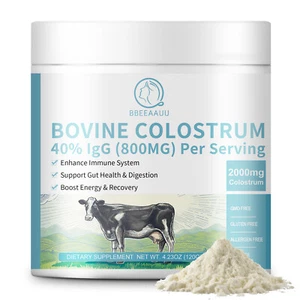Bovine Colostrum Immunoglobulin IgG Powder Improve Digestion Gut Health - Picture 1 of 9