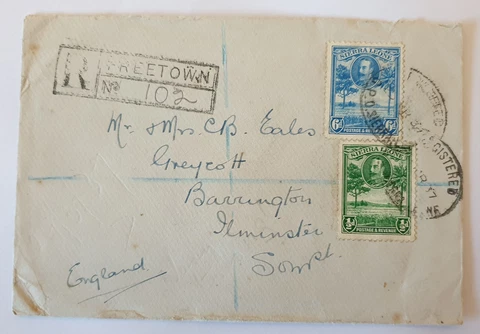 Sierra Leone Stamps Postal History Postal Stationery Letter to England #8095 Cover