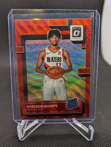 2022-23 Donruss Optic Shaedon Sharpe Red Wave Rated Rookie