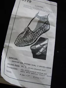 Sandalias TV Ballet Patrón Zapatilla Tejido Crochet Vintage Años 40 50 Instrucciones - Imagen 1 de 2
