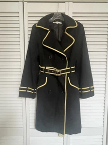 Max Studio coat belted trench coat elegant double brea - Picture 1 of 10