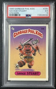 SAVAGE STUART PSA 5 1985 TOPPS GARBAGE PAIL KIDS GPK S1 #33B STICKER STICKERS 38 - Picture 1 of 2