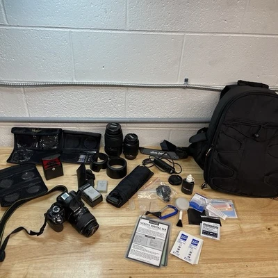 Nikon D3100 14.2MP Digital Camera w/3 Lens, Charger, 3 SD, Filters, Bag, & More - Image 1 of 4