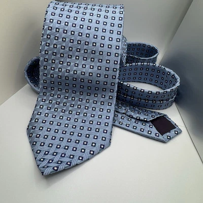"Corbata Nina Ricci 100 % seda azul efecto brillo 58""" Foto 1 de 4
