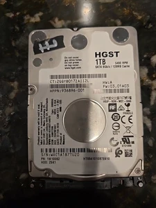HGST 1TB 2.5" SATA 5400RPM Laptop HDD Hard Disk Drive HTS541010B7E610 - Picture 1 of 2