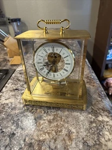 Vintage Seth Thomas Brass Mantle Clock Model 0792-000 Works/SEE PICS/READ ๐ - Picture 1 of 18