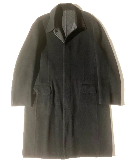 New MALO Mens Grey Double Faced Cashmere Wool Coat sz 42 US 52 It Handmade Italy - Image 1 of 4