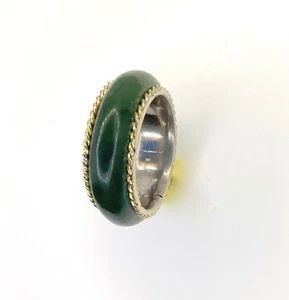 Jade und Sterling Ring Größe 8,0 - Bild 1 von 3