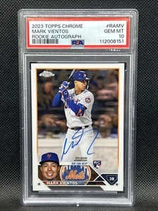 2023 Topps Chrome Mark Vientos RC Auto PSA 10 - NY Mets *Read* - Picture 1 of 3