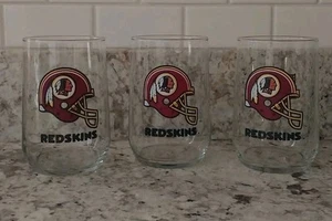 Vintage Washington Redskins 16 Unzen Wein Souvenir Trinkgläser Menge 4 - Bild 1 von 3