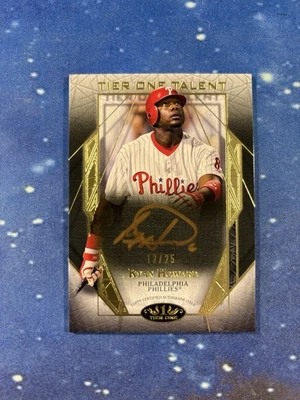 2022 Topps Tier One #T1TA-RH Ryan Howard Talent Bronze Ink Auto /25 Phillies - Image 1 of 2