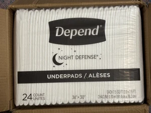 Depend Night Defense Unterlagen 2 Packungen à 24 36" 30" - 48 Unterlagen insgesamt - Bild 1 von 1