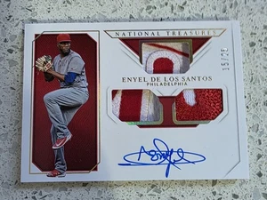 2019 Panini National Treasures De Los Santos Autograph Patch Baseball Card /25 - Picture 1 of 2