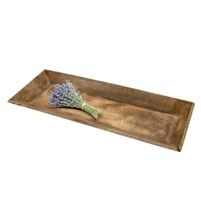 Mango Deko Tablett rechteckig - 58 x 20 cm - Holz Kerzen Schale Geschenk Teller - Bild 1 von 4