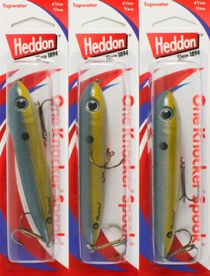 (LOT OF 3) HEDDON ONE KNOCKER SPOOK 5/8OZ XK9253GFS FOXY SHAD GOLD FINISH BM1235 - Image 1 of 3