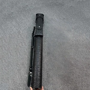 Estuche para tacos de billar hecho a mano de cuero genuino 2 colillas 2 ejes - Imagen 1 de 7