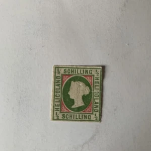 Briefmarke Helgoland MiNr.3 Ohne Gummi Kleiner Riss und Loch seitlich - Bild 1 von 3
