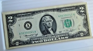 1976 Series $2 Federal Reserve Note - A06350241A ~ Boston District - Picture 1 of 2