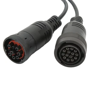 .* 14Pin 9Pin Diagnosis Cable Adapter 457‑6114 ABS Rubber High Flexibility For - Zdjęcie 1 z 12
