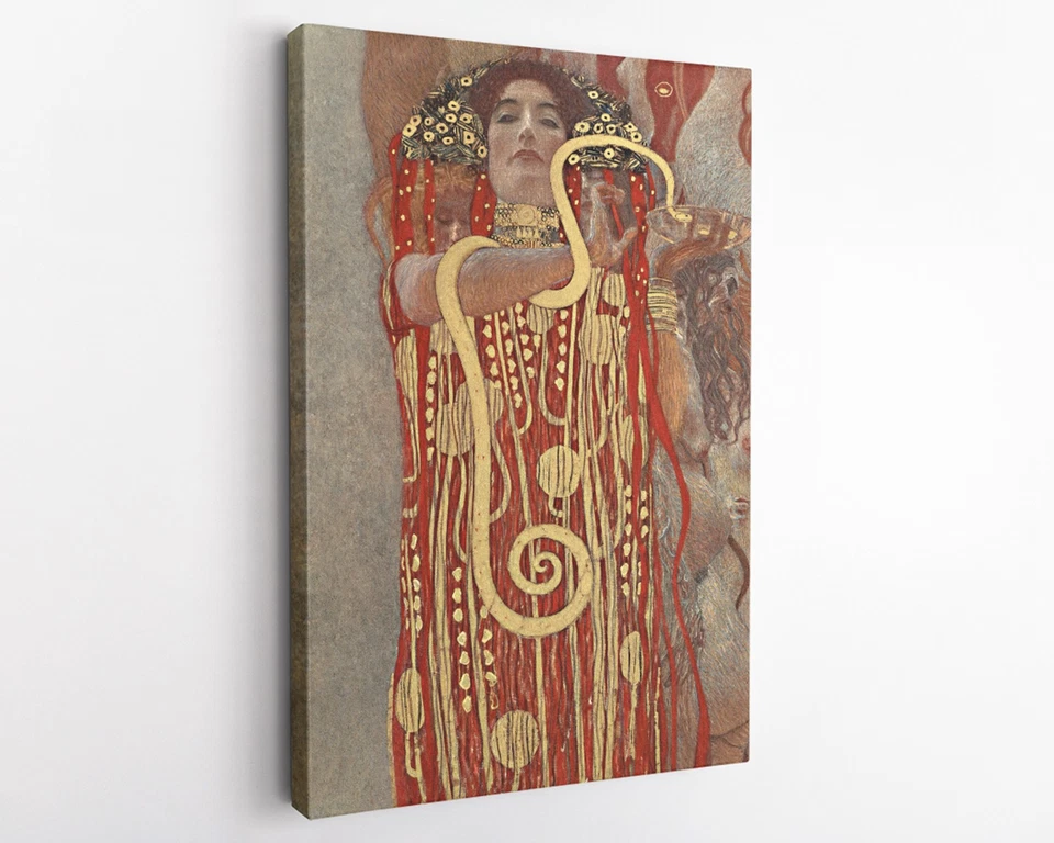 Impresión en lienzo Hygieia, obra de arte de medicina de Gustav Klimt, reproducción de arte brillante Foto 1 de 4