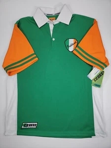 NEW Croker Ireland Rugby Jersey L Mens Green Orange Polo Shirt Soccer Football - Picture 1 of 9