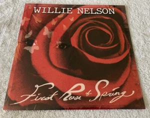 WILLIE NELSON: "FIRST ROSE OF SPRING": NEW 'ROSE' COLORED VINYL LP: *ShrinkTear - Picture 1 of 4