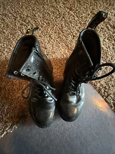 dr martens black glitter air walk 4 US M/5 US L - Picture 1 of 7